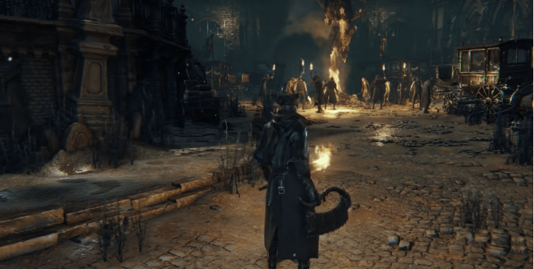 Bloodborne character leveling and stat screen