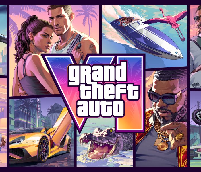 GTA 6 official cover art featuring Jason and Lucia in Vice City